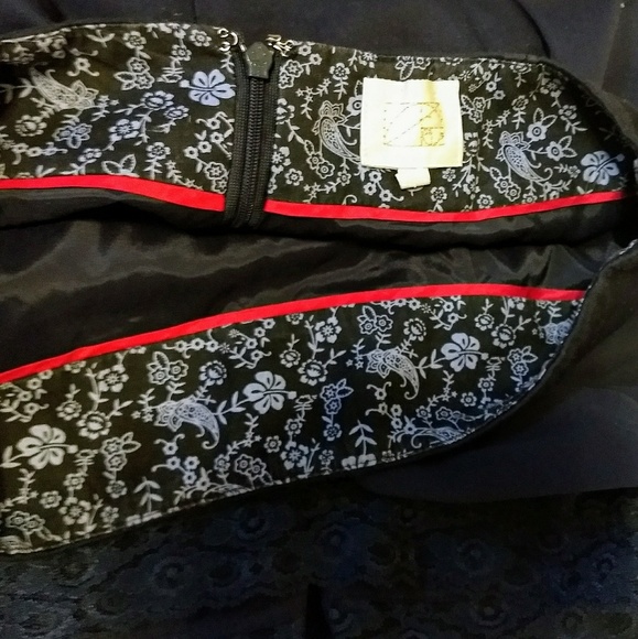 Anthropologie Coquille navy lace skirt sz 0 *Q - Picture 4 of 4